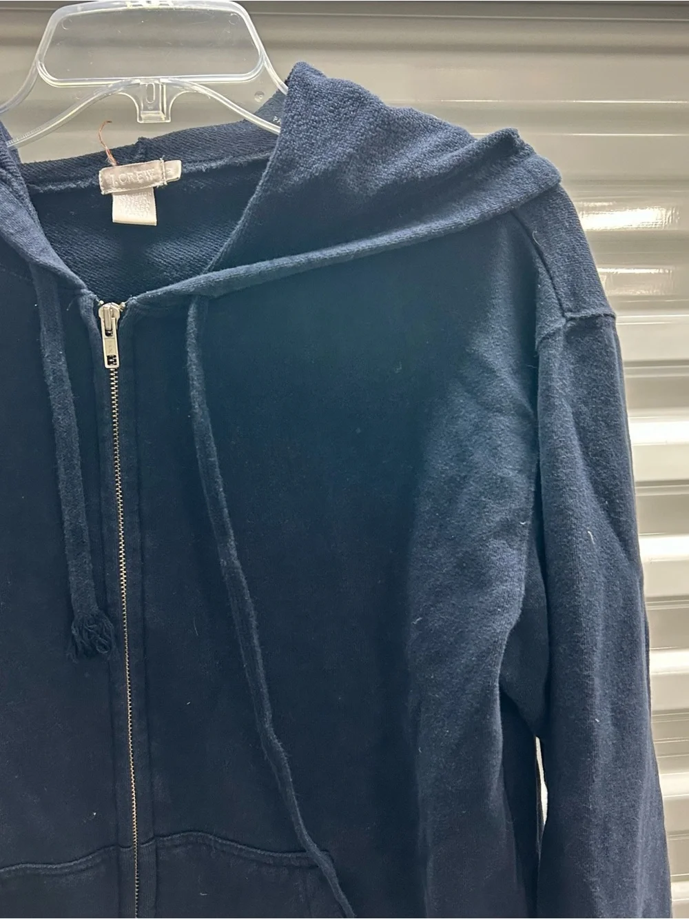 J. Crew Dark Navy Knit Zip Hoodie